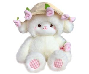 Generisch Peluche de cordero - 30 cm, bonito y suave, barro de peluche, para dormitorio, salón, sofá, cama, coche, habitación de los niños, animales de peluche de cordero