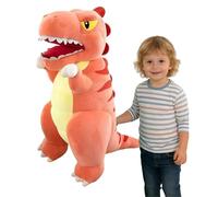 Generisch Peluche de dinosaurio, XXL gigante dinosaurio, juguete de peluche suave, lindo T-Rex para abrazar y sentarse, regalo para niños y adultos (rosa, 80 cm)