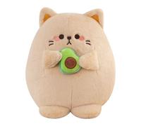 Generisch Peluche de gato | peluches de dibujos animados | 35 cm de peluche que sostiene un aguacate | para adultos, amigos, dormitorio, salón, casa, cumpleaños, Navidad, San Valentín