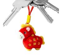 Generisch Peluche de peluche, bonito colgante de recuerdo, diseño de animales chinos, cinta con cordón, para mochila, cumpleaños, Navidad, festival de primavera, , decoración del hogar