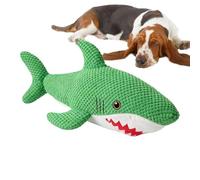 Generisch Peluche de tiburón masticable y peluche, con chirrido integrado, para casa, salón, dormitorio, terraza, interior y exterior