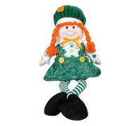 Generisch Peluche de trébol de la suerte, peluche irlandés de la suerte, muñeca de juguete de trébol con patas largas, bonita decoración de mesa para habitación infantil, sala de juegos, estudio
