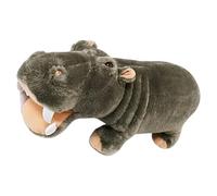 Generisch Peluche hipopótamo realista, juguete suave de 9,8 pulgadas, hipopotamo de pie adorable con expresión viva, animal escalonado con características detalladas para niñas y niños, sala de juegos