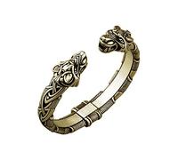 Generisch Pequeña Con Perlas Joyería Pirata Pulsera Cabeza de Lobo Pulseras Pulsera Regalo Joyería, talla única, Metal