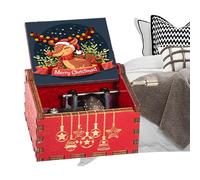 Generisch Pequeña de música | Clásica de música con manivela a Mano de Madera Tallada - Grabado, elección niños, cumpleaños, Halloween