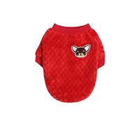 Generisch Perchas para mascotas para perros pequeños, gatos, ropa para perros pequeños, suéteres para perros (rojo, M)