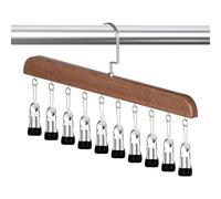 Generisch Perchas para ropa de leggings: soporte antideslizante para ahorrar espacio con 10 clips, organizador de armario, solución de almacenamiento para ropa, apartamento, universidad, esquina