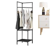 Generisch Perchero esquinero multiusos que ahorra espacio | Zapatero de esquina para espacios pequeños, entrada de casa, pasillo, dormitorio, lavandería, armario
