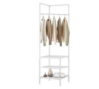 Generisch Perchero esquinero multiusos que ahorra espacio | Zapatero de esquina para espacios pequeños, entrada de casa, pasillo, dormitorio, lavandería, armario