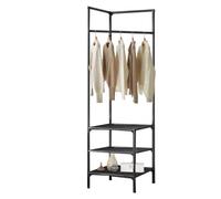 Generisch Perchero esquinero multiusos que ahorra espacio | Zapatero de esquina para espacios pequeños, entrada de casa, pasillo, dormitorio, lavandería, armario