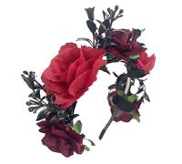 Generisch Perlas para barba para mujer, ramita, corona de boda, cinta para la cabeza, día de Halloween, fiesta de boda mexicana, diadema negra para hombre e invierno, AF., Talla única