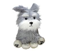 Generisch Perro animal escalonado para niños, juguete interactivo de peluche Schnauzer Dog Toy, Companion Soft Sleeping y Cuddly Doll for Boys Girls Teens Adults Men, ideal for Bedtime Gift or Display