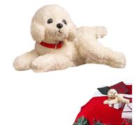 Generisch Perro de peluche como muñeca | 48 cm de peluche relajante, perro relleno juguetón, para el hogar, dormitorio universitario, interior de coche, apartamento, salón, dormitorio, habitación