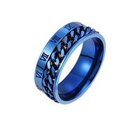 Generisch Personalidad de transmisión Domineering Siple Titanio Anillo Giratorio Anillo Hombre Joyería Romana Anillos Jersey Anillos Anillos Anillos, talla única, Titanio, Sin piedras preciosas