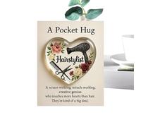 Generisch Petite Poche Câlin de Noël - Recuerdo en Forme de Coeur 2D | Petite Poche à Cartes Souvenir Relationnel | Pour Barbier Hommes Femmes Capillaire Anniversaire Diplôme Retraite Fête