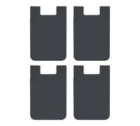 Generisch Phone Card Pocket - Sticky Adhesive Wallet | 4 x Smartphone Sticker Back Pocket with Flexible Material Slim ID and Card Holder with Strong Grip, Mobile Case Accessory for Cash, Negro , Ver