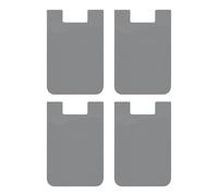 Generisch Phone Card Pocket - Sticky Adhesive Wallet | 4 x Smartphone Sticker Back Pocket with Flexible Material Slim ID and Card Holder with Strong Grip, Mobile Case Accessory for Cash, gris claro