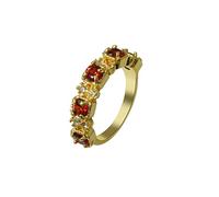 Generisch Piedra de joyería para mujer anillo anillo anillo de zircon rojo comprometido anillos brillantes calentadores, 10, Metal, Sin piedras preciosas