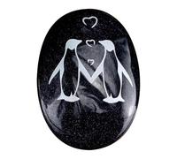 Generisch Piedra de pingüino - | Piedra de pingüino negro para decoración