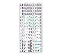 Generisch Piedras Mahjong de 4 capas 2026, piedras acrílicas de mahjong con grabado claro, juego de viaje de Mahjong para noches de juegos de viaje (azul) (azul, 1,26 pulgadas)