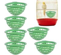 Generisch Pigeon Nesting Bowls - 6 piezas Bird Cage Breeding Bowl | Bird Breeding Basin for Parakeet, Cockatoo, Canary, Conure, Cockatiel, Lovebird, Chicken, Pigeon and Quail