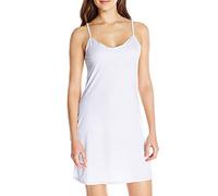 Generisch Pijama Anime Mujer Full Slip Básico No Ajustable Tirantes Espaguetis Lencería Bajo Vestido, Ropa de Dormir Traje de Una Pieza, Blanco, M