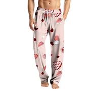 Generisch Pijama para hombre La Pantalones para hombre con estampado colorido material similar al algodón y cuello de solapa. Camisetas para hombre, Lp2, S