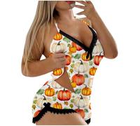 Generisch Pijama para mujer, ropa de dormir de 2 piezas, juego de dos piezas, conjuntos de pjs de tirantes finos, ropa de dormir, pijama de punto gofre, ropa de salón, satén, sexy, conjunto de pijama