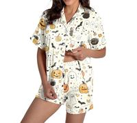Generisch Pijama para parejas, elegante diseño de cuello redondo con patrón decorativo, perfecto para invierno, versátil para el tiempo libre, niñas con curvas, no buscan príncipes de cuento de hadas