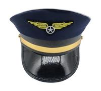 Generisch Pilot Hat Adult, Airline Theme Costume Hat, Classic Sailor-Style Cap for Halloween Cosplay Travel-Themed Events or Photo Shoots, Airline Uniform Party Accessory Men and Women, Blue