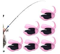 Generisch Pinzas de sujeción para cañas de pescar - 6 unidades portátiles reutilizables antideslizantes accesorios para pesca con mosca - para diversas técnicas de pesca en agua dulce y agua salada