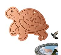 Generisch Placa de cobre para baño de pájaros, con soporte de puntos, se puede utilizar en todas las estaciones, limpiador de baño para pájaros, para los amantes de la naturaleza, madres y