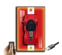 Generisch Placa de pared para Leg Technic Ferrari Daytona SP3 42143 Racing Car Wall Trailer, compatible con Lego Ferrari Car, regalos de decoración para adultos para amantes de Lego