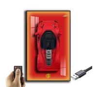 Generisch Placa de pared para Leg Technic Ferrari Daytona SP3 42143 Racing Car Wall Trailer, compatible con Lego Ferrari Car, regalos de decoración para adultos para amantes de Lego