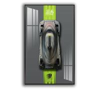 Generisch Placa de pared para Leg Technic Peug*eot 9 x 8 24H Le Ma*ns Hy*Brid Hypercar 42156, 80 x 50 cm para montaje en pared de coche Lego, entusiastas de las piernas