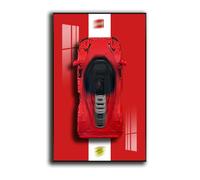 Generisch Placa de pared para Lego Technic Ferrari Daytona SP3 42143 Racing Car Wall Trailer, compatible con coche Ferrari, regalos de decoración para adultos para amantes de Lego