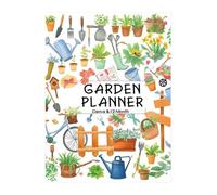 Generisch Planificador de jardín - Cuaderno de planificación de jardín de 12 meses, diario de seguimiento de cuidado de plantas, organizador para balcón de bancal alto, cocina, invernadero, libro de