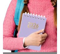 Generisch Planificador diario | Planificador de trabajo diario 2026 - Libro de bolsillo A7 para dibujo, formación, enfermería, estudio, investigación, citas de profesión