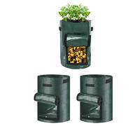 Generisch Plant Grow Bags, 10 Gallon Garden Pots, Reusable Tear Resistant Planter, Indoor Outdoor Yard Bags, Patio Windowsill Plant Container, Onion Radish Flower Pots for Piece Grow Bag Set