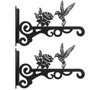 Generisch Plant Hangers Outdoor Iron Wall Brackets, Versatile Iron Material, Heavy Duty Support, Decorative Hanging Hooks, Ideal for Balcony Patio Porch Window Fence Use, 25 x 15 cm