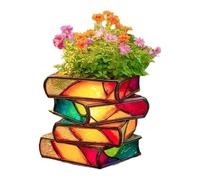 Generisch Plant Pot, Book Flower Jarrón, Decorative 3D Garden Container, Cute Novelty Planter, Unique Home Accent for Book Lovers, Indoor Balcony Desk Patio Greenery Display, Decoration