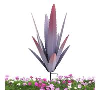 Generisch - Plantas de metal para jardín - Escultura de tequila rústica DIY | Estatua de jardín para exteriores, decoración de césped, patio, figura artística pintada a mano, color verde plata, 45 cm