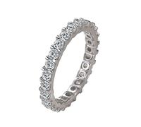 Generisch Plata Mujeres Moda Single Full Zircon Anillo Señoras Joyería Anillos para Mujeres Tamaño 6 10 De Anillos 1000 Piezas, 6, Cobre, Sin piedras preciosas