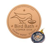 Generisch Plato de bebedero para pájaros, adornos para bebedero para pájaros, accesorios para comederos, placa de apoyo de tres puntos con filtro de agua para fuentes de patio, cuencos de jardín y