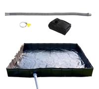 Generisch Plato de ducha de camping - Plato de ducha plegable de PVC 104 x 104 x 12,7 cm - Plato de ducha exterior con manguera de desagüe - para baño al aire libre autocaravana, coche, camión
