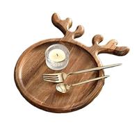 Generisch Plato de Navidad, plato de presentación de madera, para servir de Navidad, para decoración de mesa, queso, comida, postre, fiesta, buffet, cena, brunch