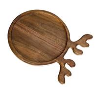 Generisch Platos de Navidad - Platos de presentación de madera, vajilla de Navidad, cuencos festivos para servir | Para queso, aperitivo, comida, vacaciones, buffet, cena, hogar, cocina, casa de campo