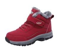 Generisch Plüsch warme Baumwollschuhe tragen und rutschfeste Schneestiefel Fünf-Finger-Baumwollschuhe Outdoor-Sportschuhe Herren- und Damen-Wanderschuhe Schuhe Sneaker Herren 39, rojo, 43 EU