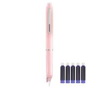 Generisch Pluma estilográfica | Pluma estilográfica recargable para estudiantes, con 5 cartuchos resistentes a la suciedad, extensible, punta fina, herramienta de caligrafía para firmar contratos