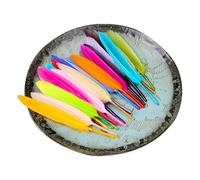 Generisch Plumas Coloridas - 50 Plumas para Manualidades | Natural Craft FeatherR Colorful, Craft Made from Art Design Pheasant for DIY Projects, Hats, and Party Decorations